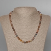 שרשרת פטרסיט מאבן טבעית, כדור חלק בקוטר 7 מ״מ, אורך 49 ס״מ