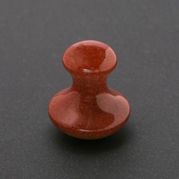 מסאז' מאבן אוואנטורין (סינתטי) חול זהוב 35×40 מ״מ