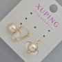 עגילים Xuping, קוטר 8 מ״מ ±, אורך 15 מ״מ ±, ציפוי זהב 18K