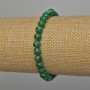 צמיד מלכיט (מלאכותי) כדור חלק, קוטר 6 מ"מ +- אורך 18 ס"מ +- (אלסטי)