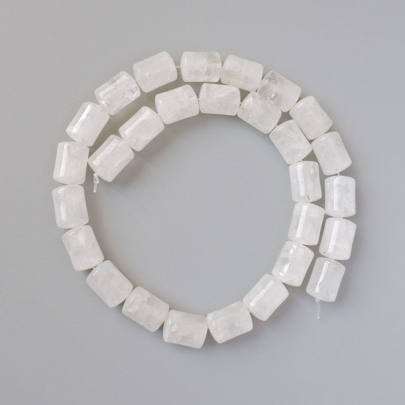 חרוזי קריסטל הרי בצורת צילינדר, קוטר 10×14 מ״מ + -, אורך 38 ס״מ + - על חוט