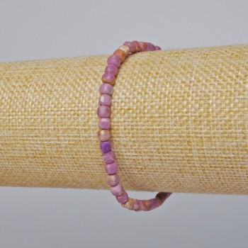 צמיד פוספוסידריט – אבן טבעית, קובייה מגולפת, קוטר 4 מ״מ, אורך 18 ס״מ (סטרץ)