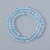 חרוזי טופז טבעי בצורת קובייה מחורצת, קוטר כ-4 מ"מ, אורך כ-40 ס"מ על חוט