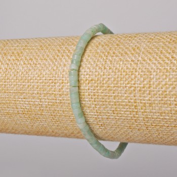 צמיד אמזוניט טבעי, אבן טבעית, גזרה 4×2 מ״מ, אורך 18 ס״מ (אלסטי)