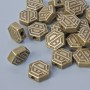 אביזרי חרוז-הכנסה, קוטר 8.5×4 מ"מ, קוטר החור 1.9 מ"מ, מארז 24 יח'±, צבע המתכת: ברונזה
