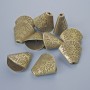 אביזרי קצה, קוטר 18×19, 5×10 מ״מ, קוטר חור 2–3 מ״מ, אריזה 10 יחידות ±, צבע מתכת: ברונזה