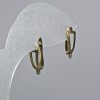 ווים לעגילים בצבע ברונזה מתכת 16×12×5 mm, 1 זוג