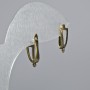 ווים לעגילים בצבע ברונזה מתכת 16×12×5 mm, 1 זוג