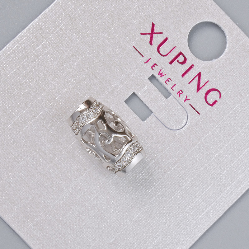 חרוז Xuping עם אבני זירקון לבנות בציפוי רודיום