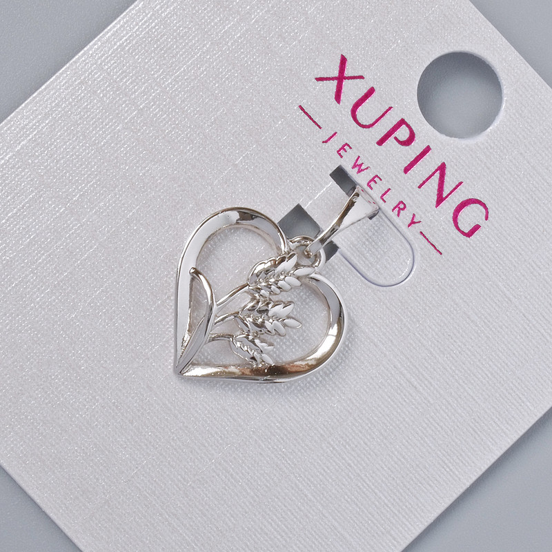 תליון «לב» Xuping, קוטר 15×15 מ״מ±, אורך 20 מ״מ±, ורודיום