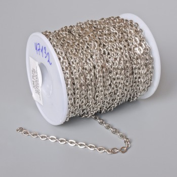 אביזרי בובינה לשרשרת תכשיטים, עובי 3,6 מ״מ, אורך 18 מ׳, נירוסטה