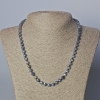 שרשרת ספיר מאבן טבעית מלוטשת בצורת קובייה, קוטר 6 מ״מ ±, אורך 45–50 ס״מ