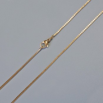 שרשרת Xuping זהב מצופה 18K, עובי 1 מ״מ, אורך 60 ס״מ
