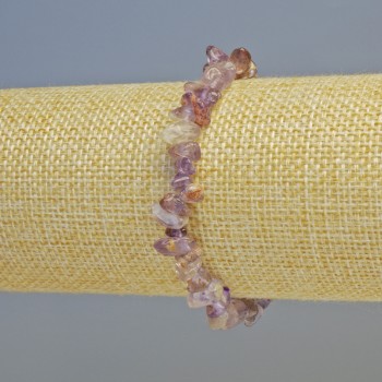 צמיד אמטרין — חתיכות אבן טבעיות, קוטר 7×3 מ״מ ± (אלסטי), אורך 18 ס״מ+