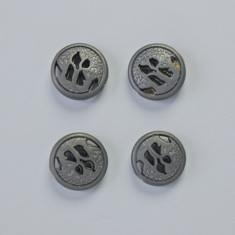חרוז המטיט מאט בצבע שחור, קוטר 12×4.5 מ״מ ± (4 יח')
