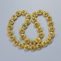 חרוזי המטיט בזהב מט, קוטר 12×4.5 מ״מ, אורך כ-41 ס״מ+- על חוט