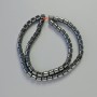 חרוזי המטיט גליליים צבע שחור, קוטר 6×6mm±, אורך מחרוזת 42cm±