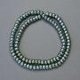 חרוזי המטיט בצבע ירוק משתנה בצורת רונדלי, קוטר 6×4 מ״מ, אורך 42 ס״מ
