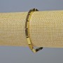 צמיד המטייט מלבני בצבע זהב, מידות 10×4 מ"מ, אורך 18 ס"מ – אלסטי
