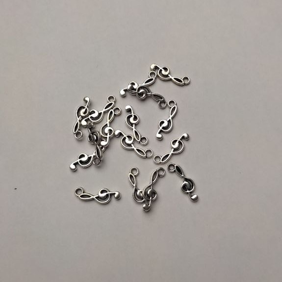 אביזרי תלייה - מפתח סול כסוף, קוטר 19×6 ממ ± in-, קוטר 2,2 ממ ±, אריזה 20 גרם (+ -) ~39± יחידות