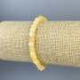 צמיד ציטרין קובית מגולפת 5mm+-, אורך 18cm+- אלסטי