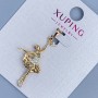 תליון Xuping «ילדה» עם זרקונים לבנים, קוטר 15 מ״מ +-, אורך 34 מ״מ +-, זהב מצופה 18K