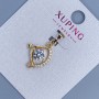 תליון Xuping «קֶשֶׁת» עם סטראזים לבנים, קוטר 14 מ״מ +-, אורך 23 מ״מ +- ציפוי זהב 18K
