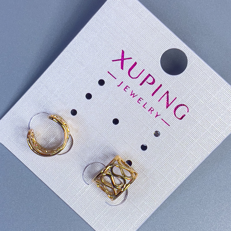 קף כפול Xuping עם דפוס 10×8 מ״מ ± זהב מצופה 18K