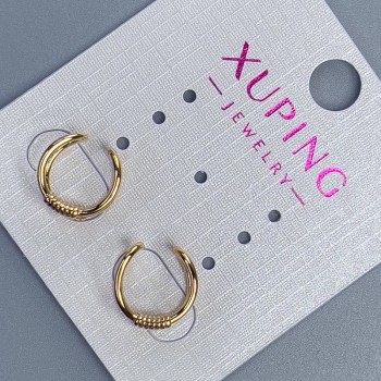 קאפ כפול Xuping זהב מצופה 18K 11×7 מ״מ +