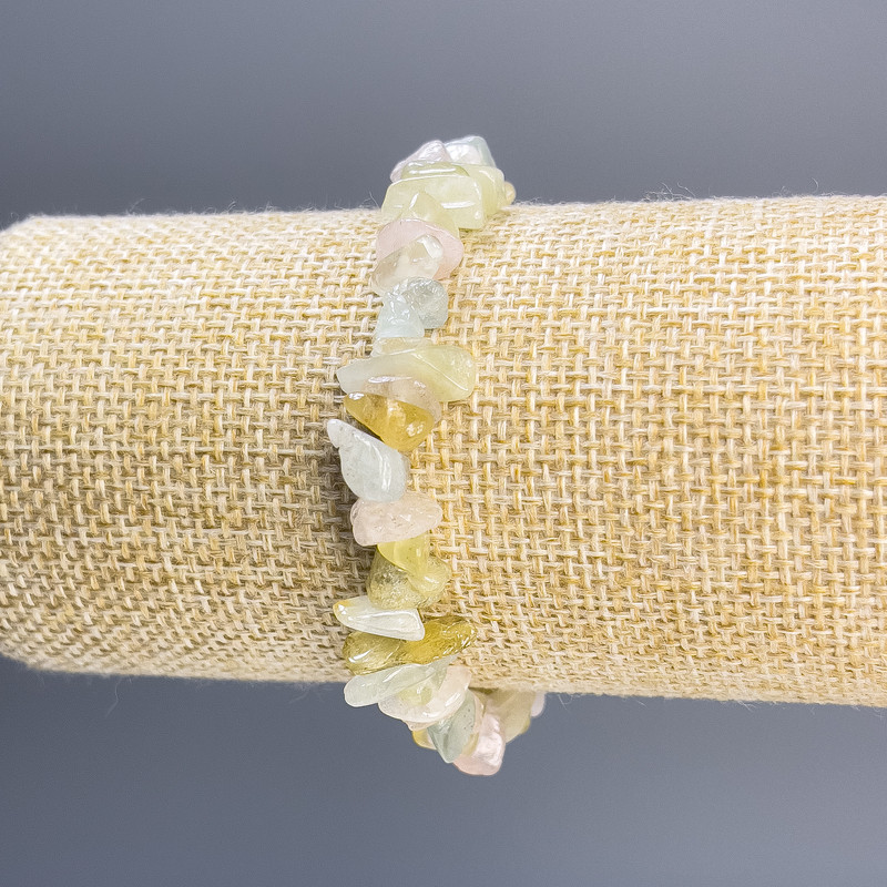 צמיד מורגןייט גרגרי, קוטר 9×43 מ״מ, אורך 18 ס״מ, אלסטי