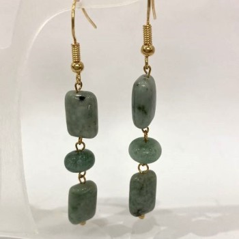 עגילים מג'יידייט בצורת מלבן, קוטר 12×8 מ״מ±, רונדל 8×6 מ״מ±, אורך 58 מ״מ±