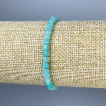 צמיד אמזוניט בצורת קוביות מלוטשות, קוטר 4 מ״מ +- אורך 18 ס״מ +- גמיש