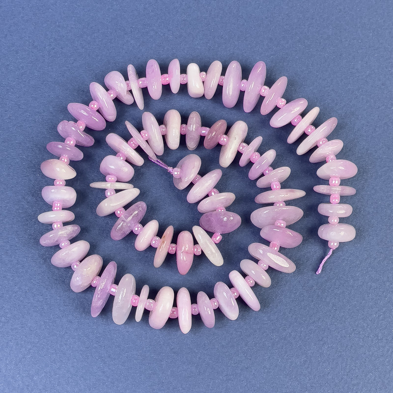 חרוזי קונציט גרגר 12-16×2-5 mm + עם חרוזים על חוט, אורך 40 cm +