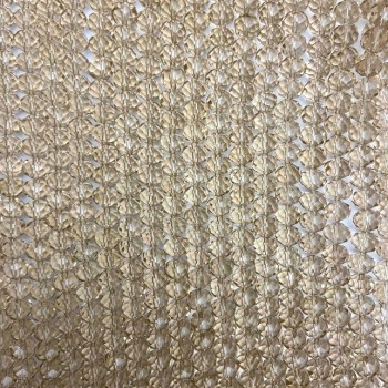 חרוזי ענבר מקריסטל צ'כיה על חוט ענבר שקוף, רונדל מחורץ, קוטר 8×6 מ״מ, אורך 40–41 ס״מ