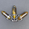 תליון עין הטייגר משושה גביש כדור 8×31×41 mm+