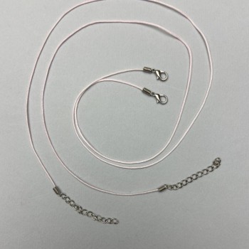 חוֹט ורוד "שזירה" לשרשרת, קוטר 1 מ"מ, אורך 51–55 ס"מ+