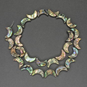 חרוזי הליוטיס ירח, קוטר 15 מ״מ +-, אורך 39 ס״מ+- על חוט