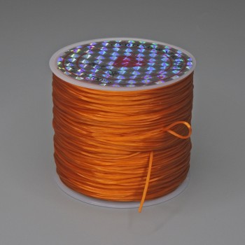 אביזרי גומי לסריגה – בובינה כתום, אורך 30 מ' +