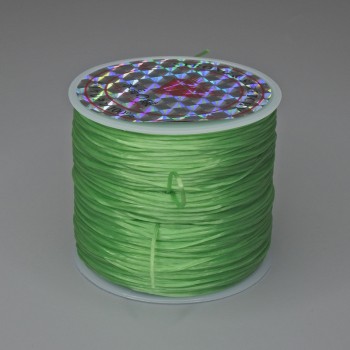 אביזרי גומי למלאכה בובינה ירוק עלים בהיר, אורך 30 מ׳ +