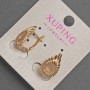 עגילים Xuping, קוטר 11 מ״מ+-, אורך 18 מ״מ+- מצופה בזהב 18K