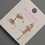 עגילי סטוד Xuping עם פנינה, קוטר 5 מ״מ, אורך 10-35 מ״מ, מצופים בזהב 18K
