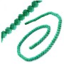 חרוזי קריסטל צ'כי על חוט 6 מ״מ, הצבע ירוק אזמרגד בהיר מט, אורך 45 ס״מ