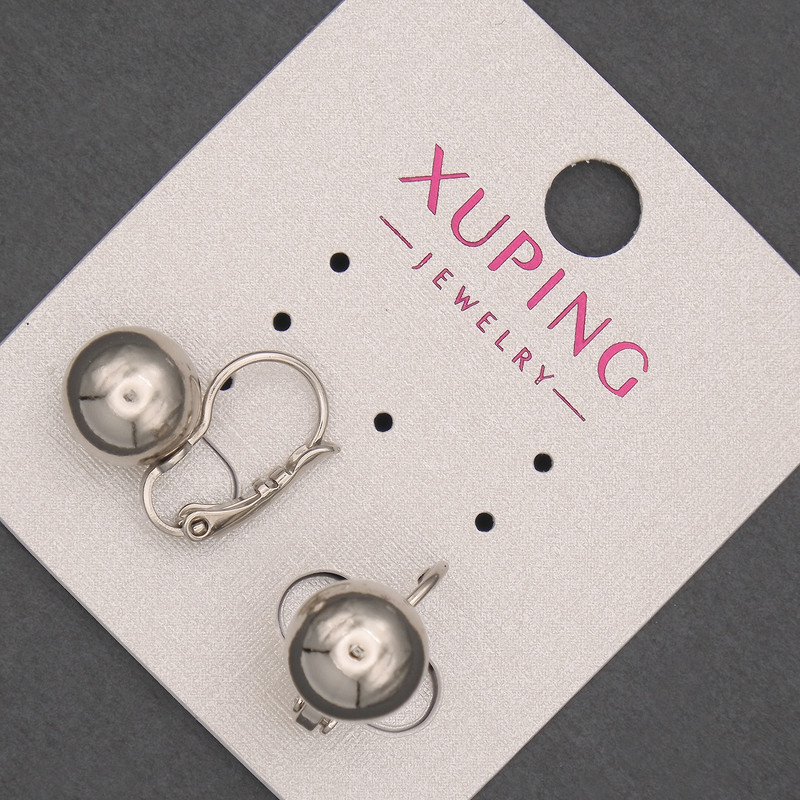 עגילים Xuping 10×15 מ״מ רודיום