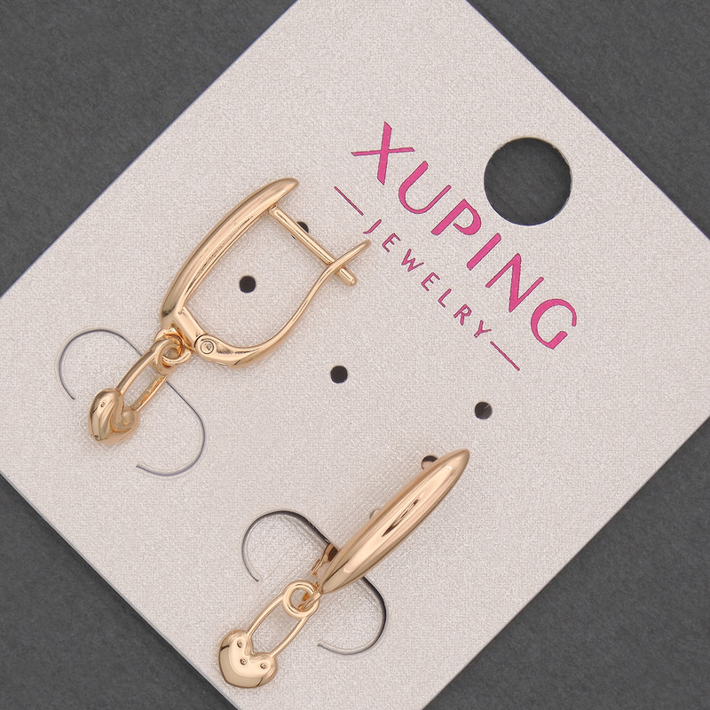 עגילים Xuping, קוטר 5 מ"מ + -, אורך 24 מ"מ + - זהב מצופה 18K