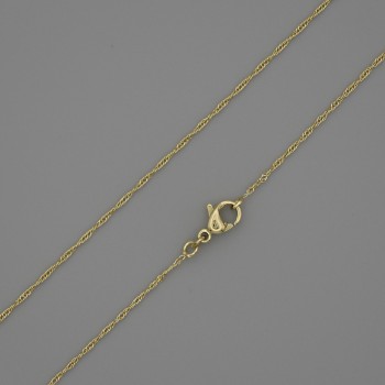 שרשרת Xuping בציפוי זהב 18K, עובי 0.5 mm, אורך 48 ס"מ