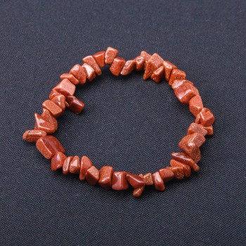 צמיד אבטורין «חול זהוב» על גומי אלסטי