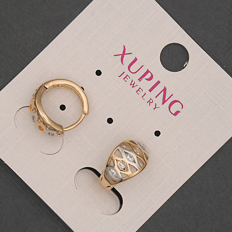 עגילים Xuping בזהב מצופה 18K ורודיום 8×14 מ״מ+