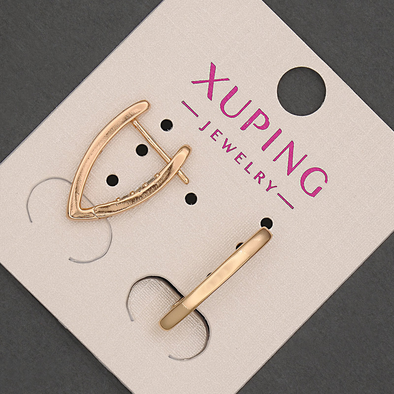 עגילים Xuping עם זירקונים לבנים, קוטר 2.5 מ"מ, אורך 20 מ"מ, זהב מצופה 18K