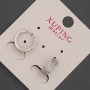 עגילים Xuping עם זירקונים לבנים, קוטר 5×14 מ״מ +- ורודיום
