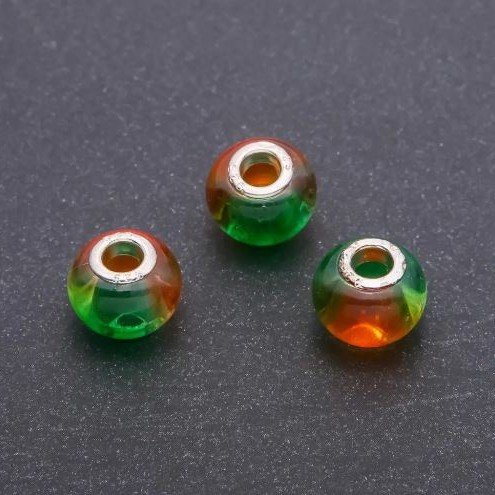 חרוז פנדורה מפלסטיק, קוטר 15×12 מ״מ, פתח 4.5 מ״מ, אריזה: 6 יחידות